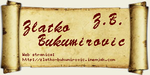 Zlatko Bukumirović vizit kartica